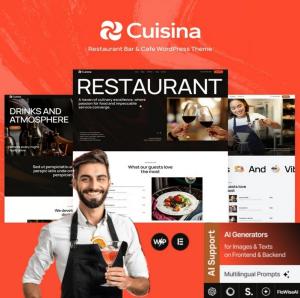Cuisina - Restaurant Bar & Cafe WordPress Theme